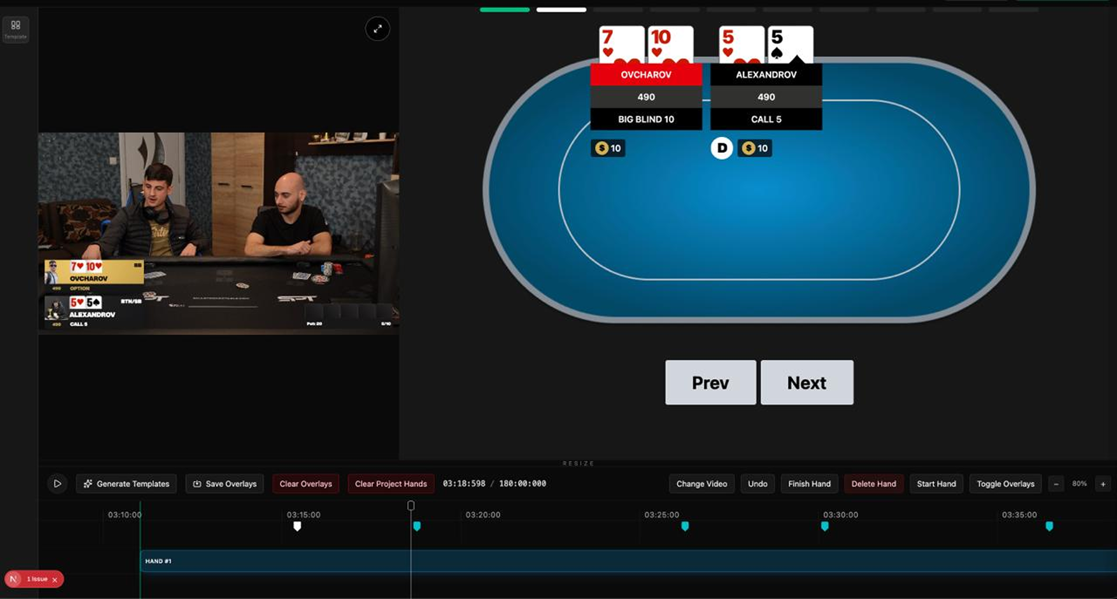 RFID Poker table stream showcase